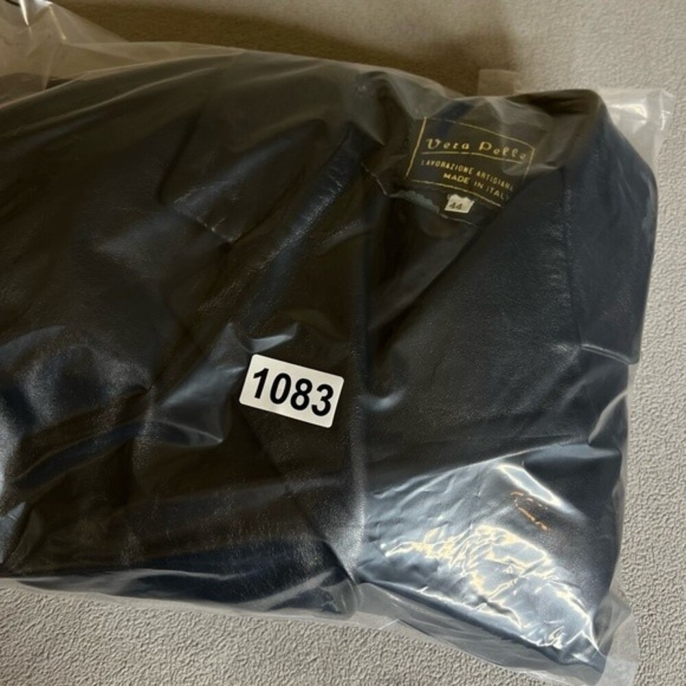 Vera Pelle Italian Black Leather Jacket Size 44/12 - Picture 16 of 16